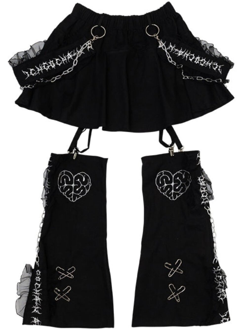 NEW ACDC RAG X Ichgo Cha~N Horror Gore Brain Drain Girl Skirt with Leg Warmer